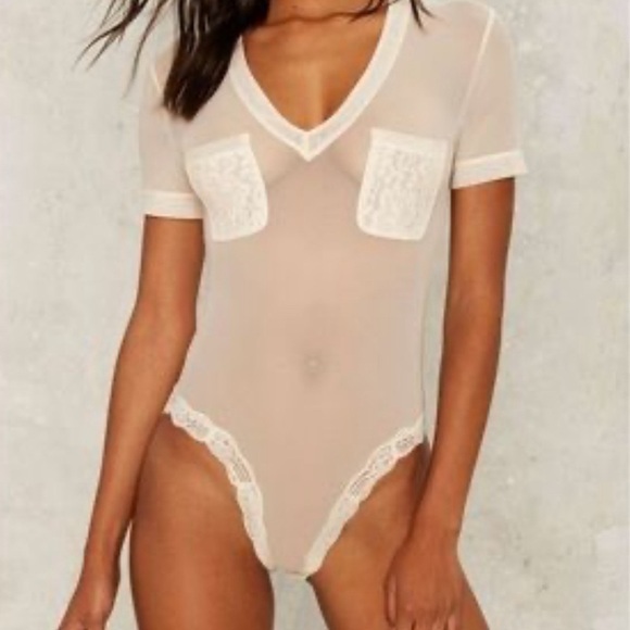 We Are HAH BLUE Body Glove Stretch-mesh Bodysuit, Size XS (v) - Picture 1 of 11